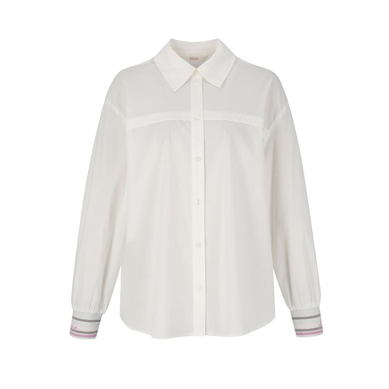 소매 시보리 포인트 박시핏 셔츠(SZ9LS83)