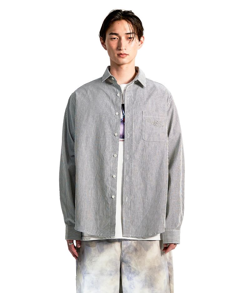 SUNDAY STRIPE SHIRT NAVY