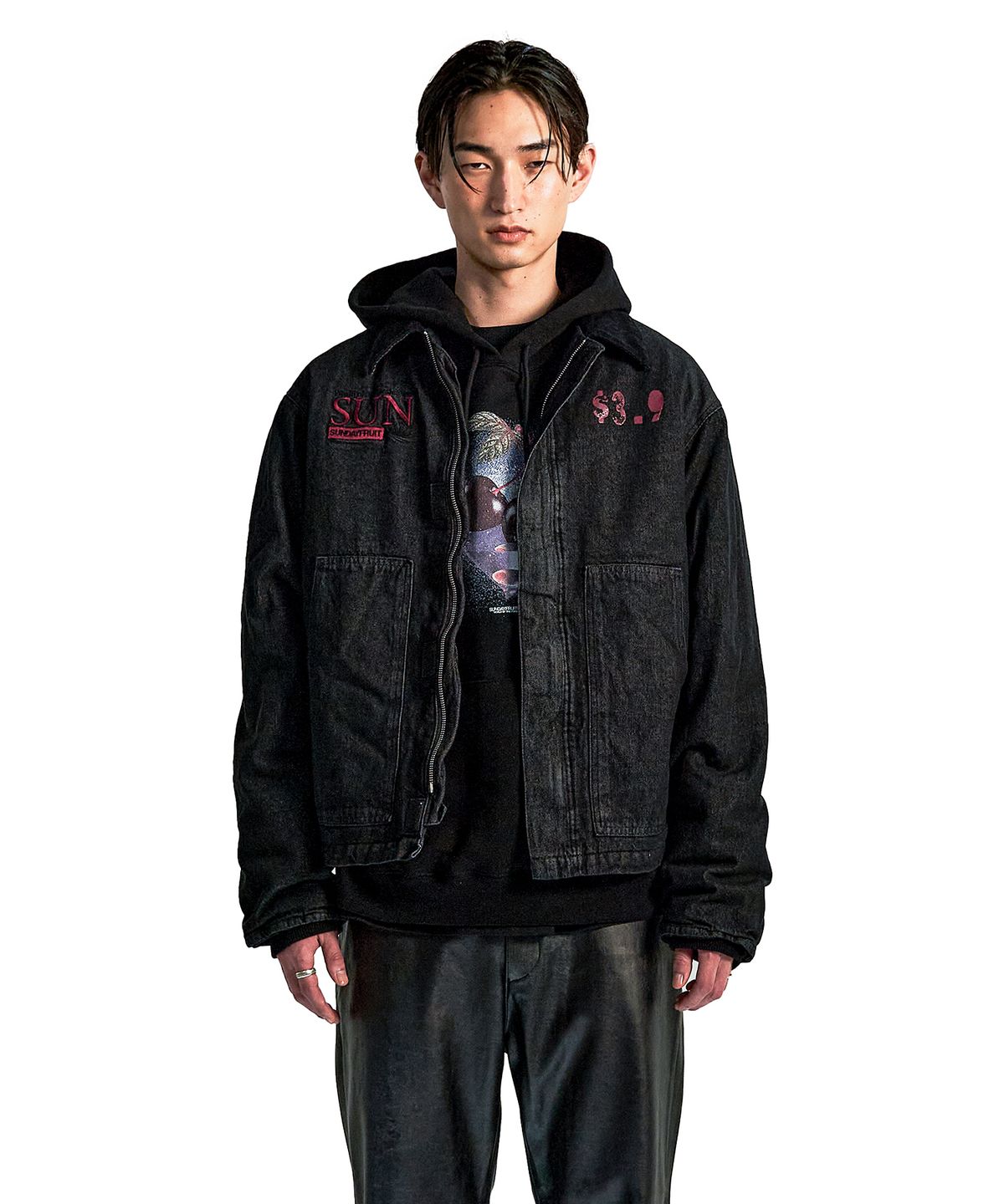 선데이후르츠마켓(SUNDAY FRUIT MARKET) SUNDAY DENIM JACKET BLACK