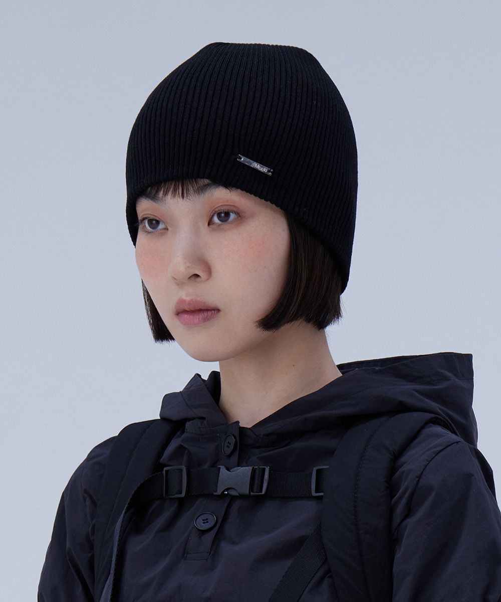 MISEKI SEOUL ロゴニットビーニー MUSINSA公式 | MISEKI SEOUL Logo knit beanie CHARCOAL