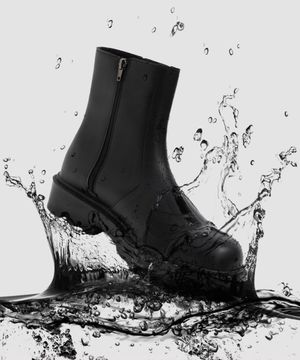 WTRD5500 솔리드 스퀘어토 앵클 레인부츠 블랙 [240~290mm]