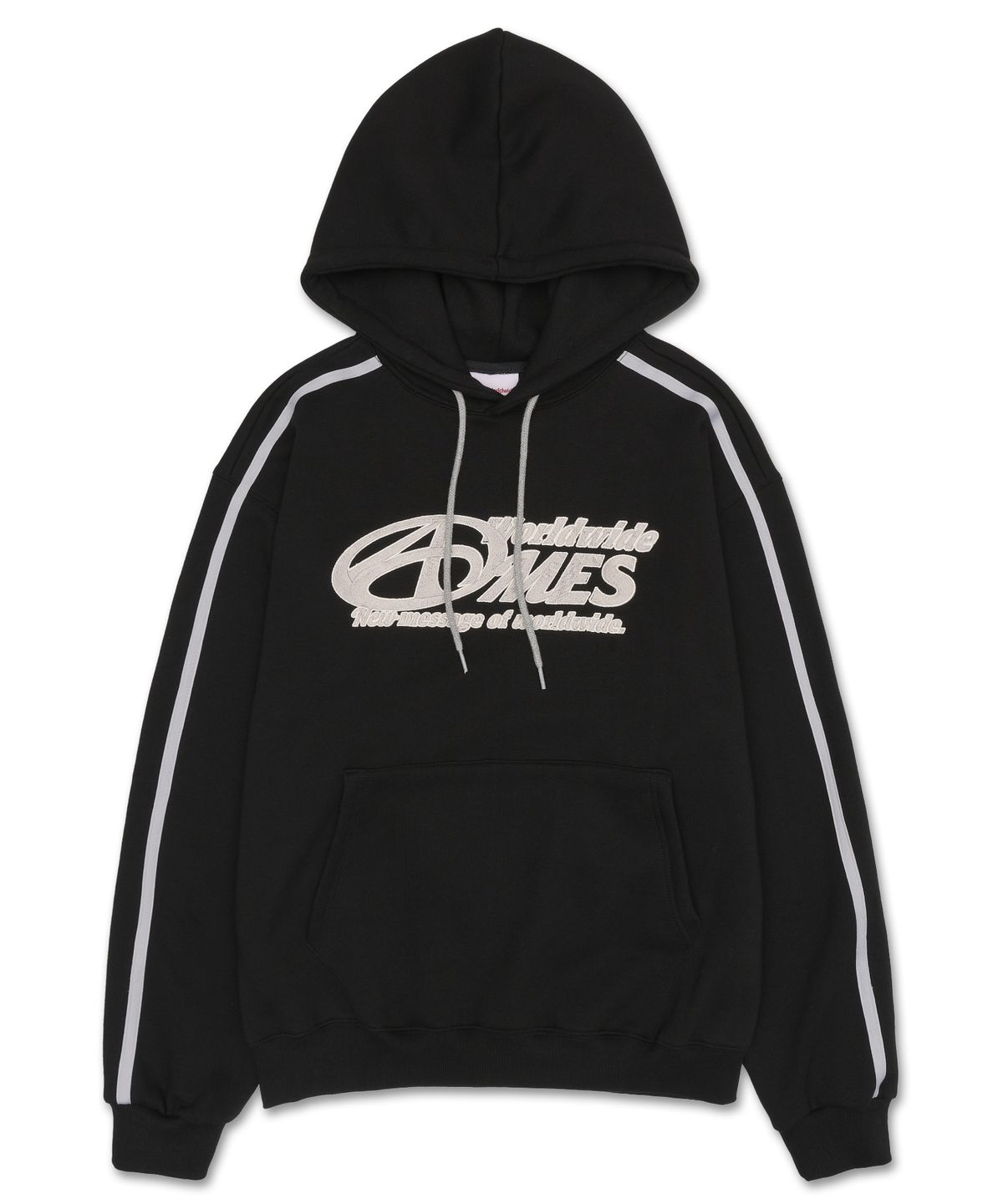 아메스 월드와이드(AMES-WORLDWIDE) SYMBOL LOGO EMBROIDERY HOODIE BLACK (AM2DFUM408A)