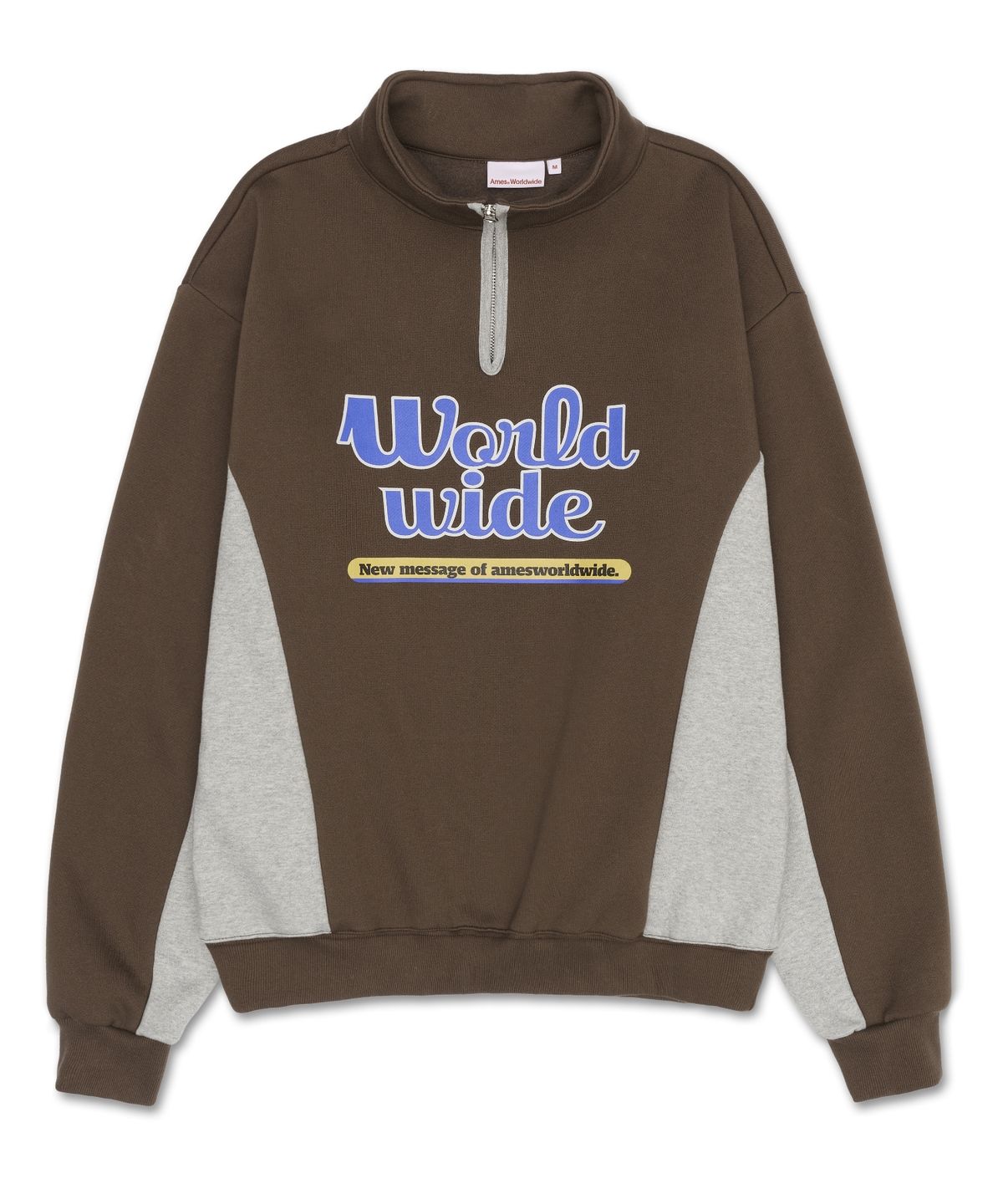 아메스 월드와이드(AMES-WORLDWIDE) WORLDWIDE HALF ZIP UP BROWN (AM2DFUM481A)