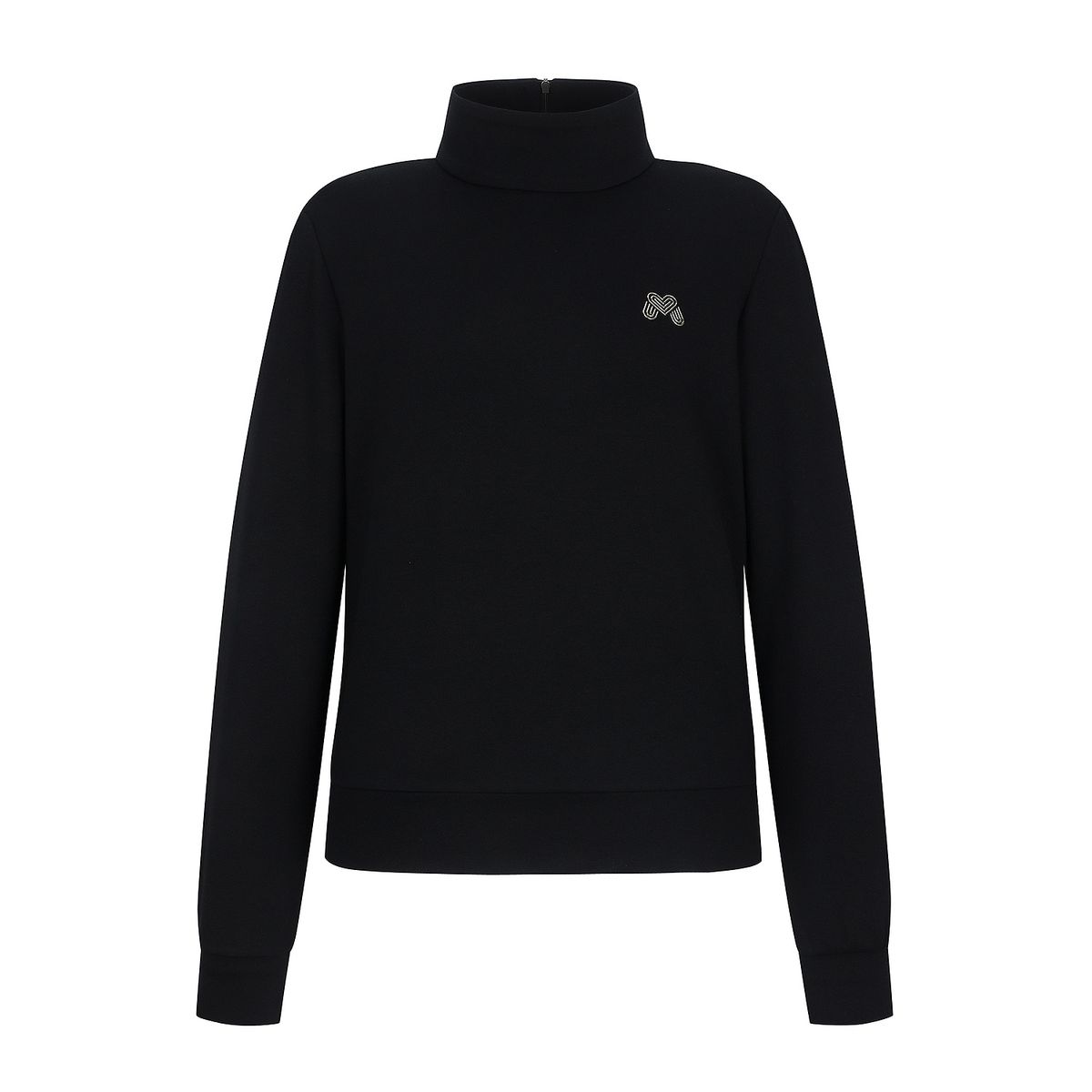 마틴골프(MARTINE GOLF) Back Zipper High Neck Shirts_Black