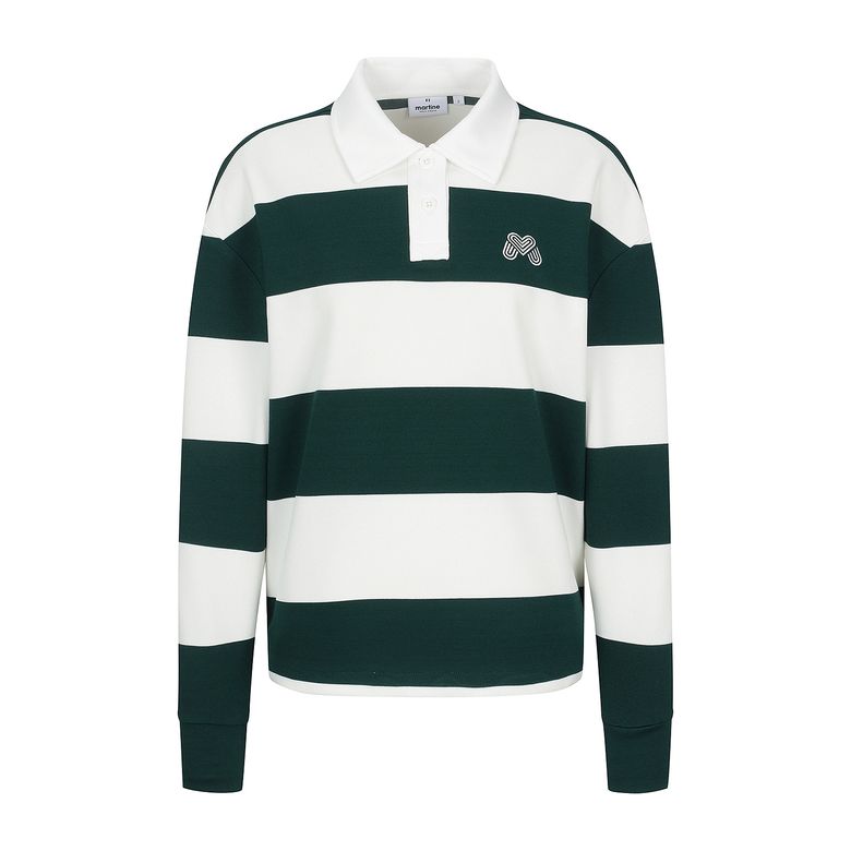Block Stripe Polo Shirts_D/Khaki