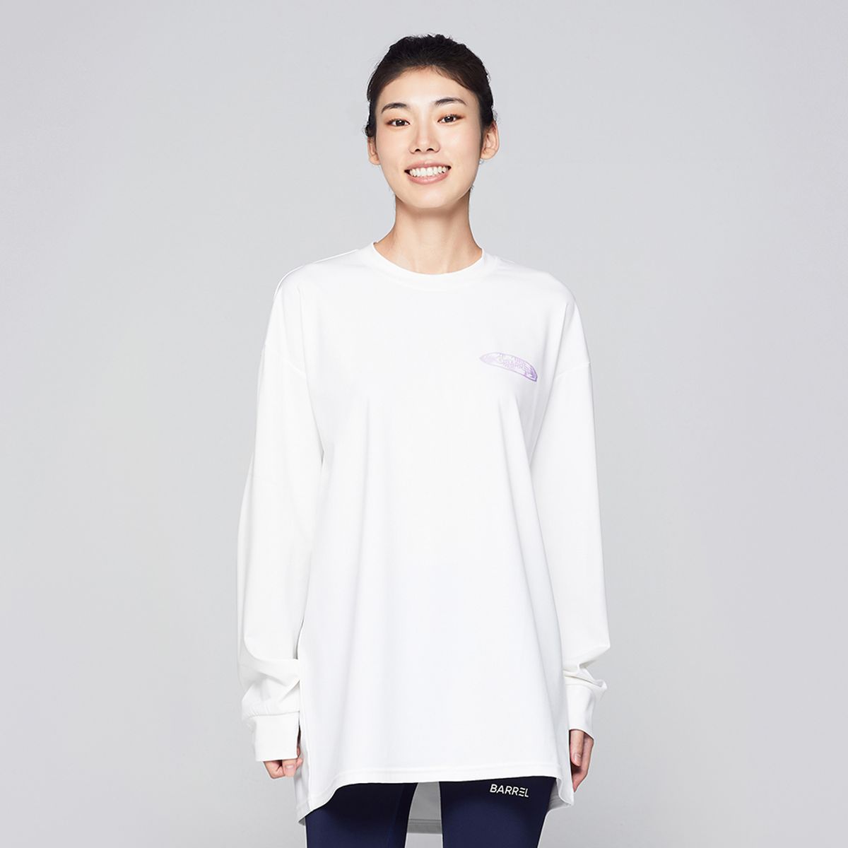배럴(BARREL) 유니 선셋 루즈핏 래쉬가드 오프화이트 (B3FUWRG001OWT)