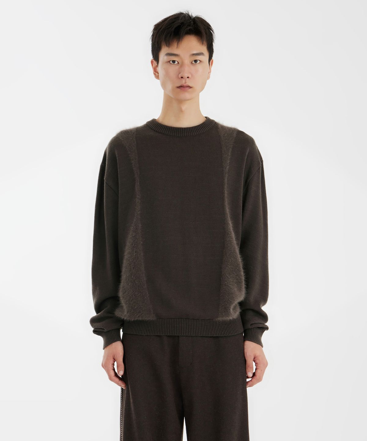 유스(YOUTH) Curved Angora Knit - Brown