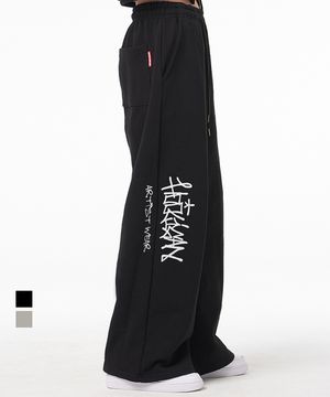 [ATW x HOOLIGAN] 로고 와이드밴딩 팬츠