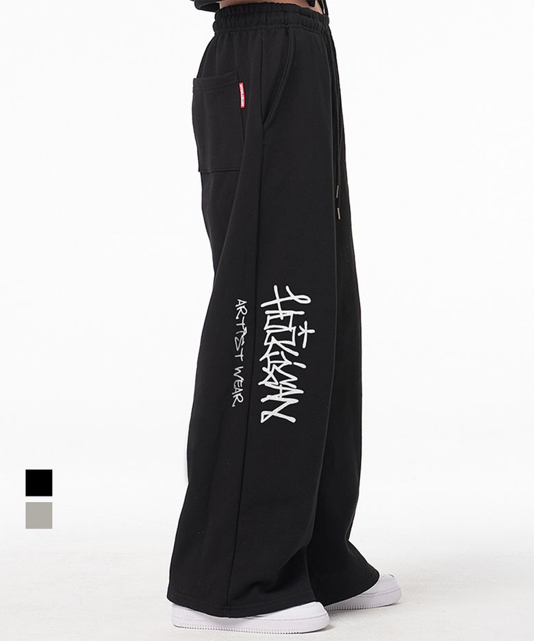 [ATW x HOOLIGAN] 로고 와이드밴딩 팬츠