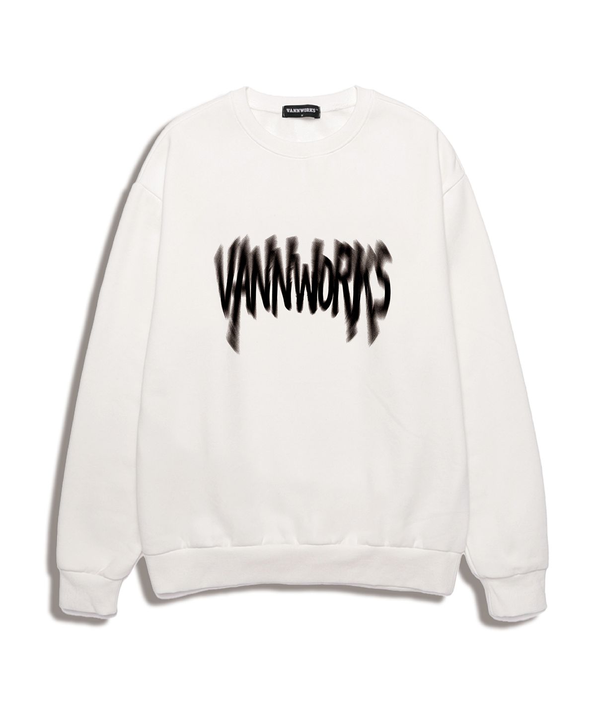 밴웍스(VANNWORKS) VAGUE LOGO 오버핏 맨투맨 (VLS0022) 화이트