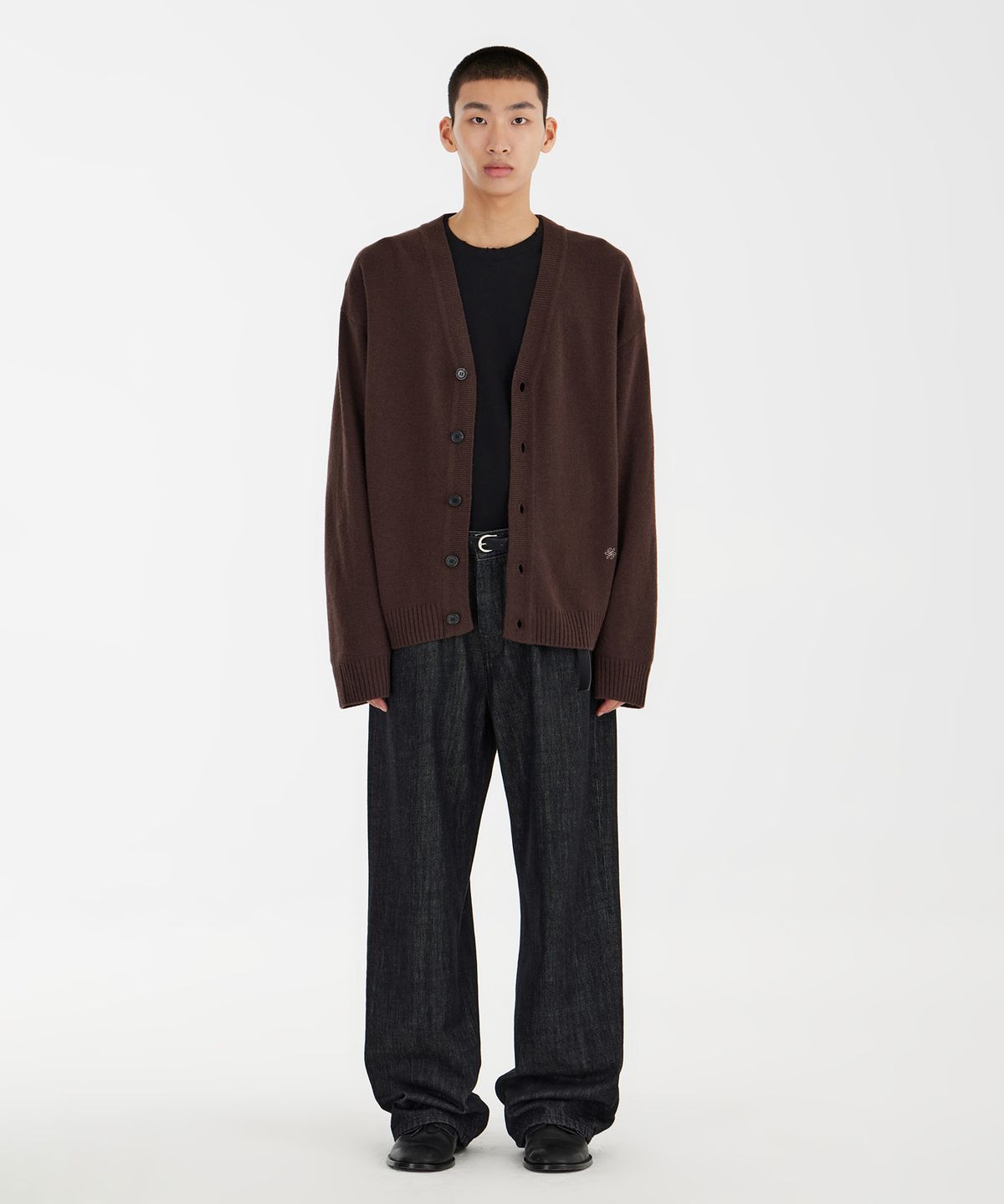 유스(YOUTH) Emblem Cardigan - Brown