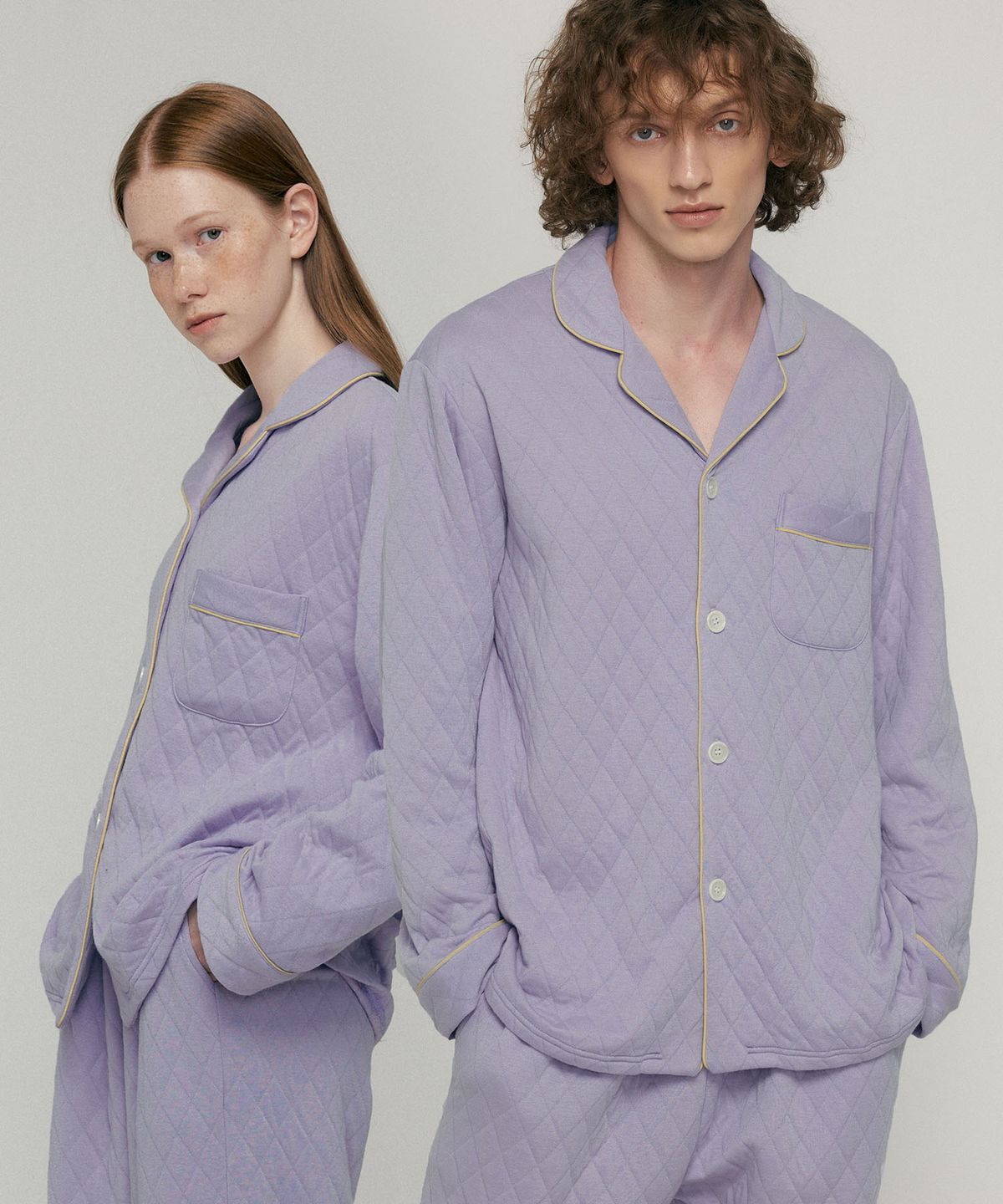 조스라운지(JO'S LOUNGE) (couple) Quilted Lavender Pajama Set