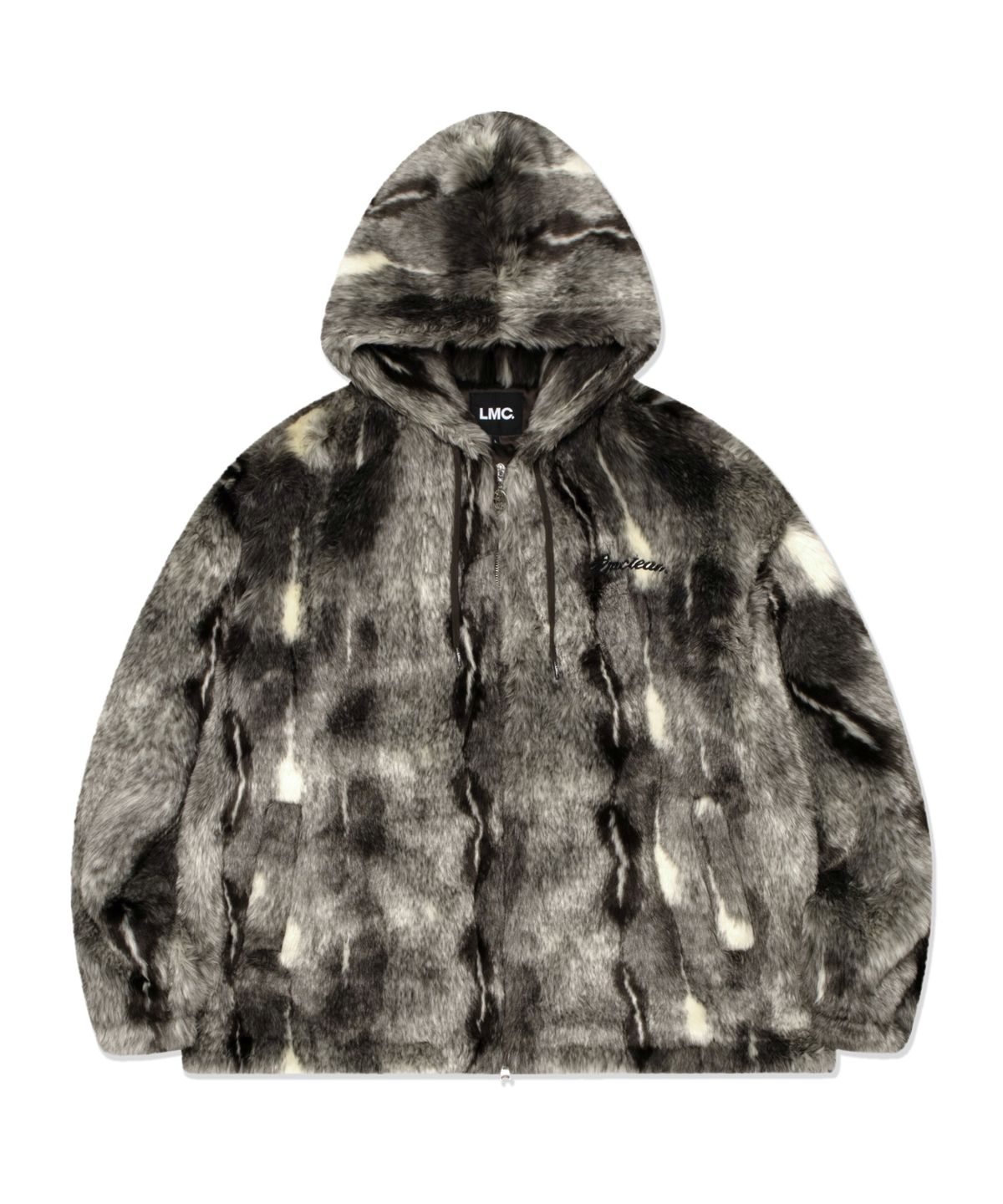 엘엠씨(LMC) TEAM FAUX FUR HOODED JACKET multi