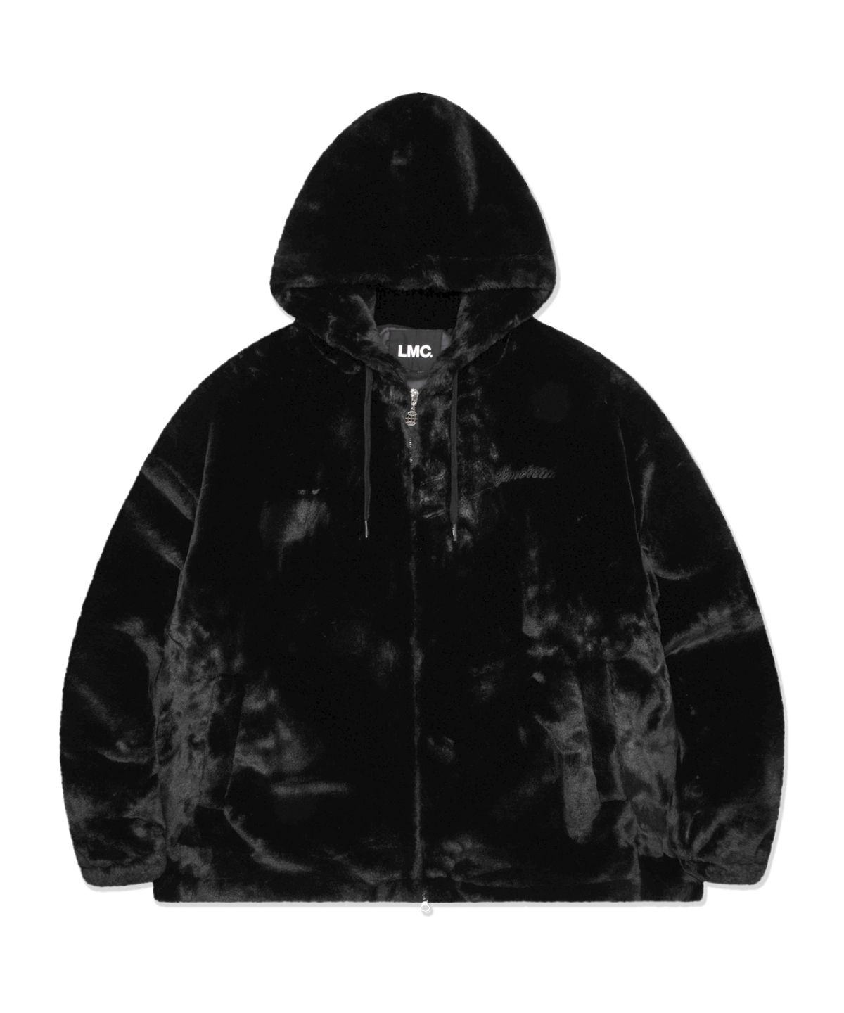 엘엠씨(LMC) TEAM FAUX FUR HOODED JACKET black