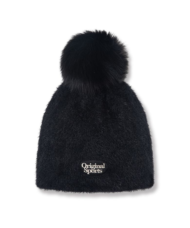 POM POM BEANIE BLAK