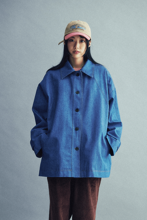 쿠키시 슬럽 데님 야상 자켓