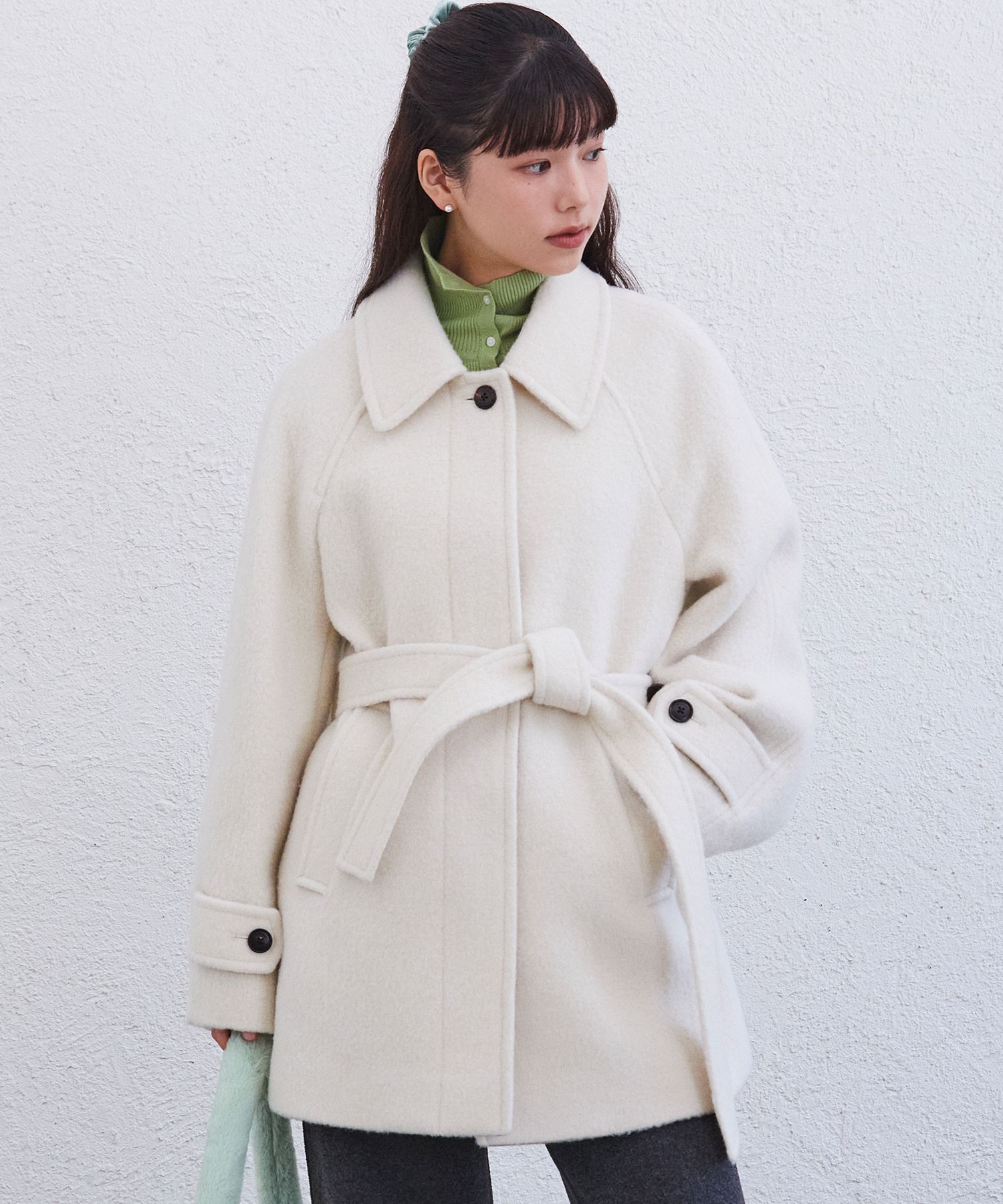 [COVERNAT]★韓国人気★Woman Wool Boucle Half Coat MUSINSA | COVERNAT Woman Wool Boucle Half Coat Ivory