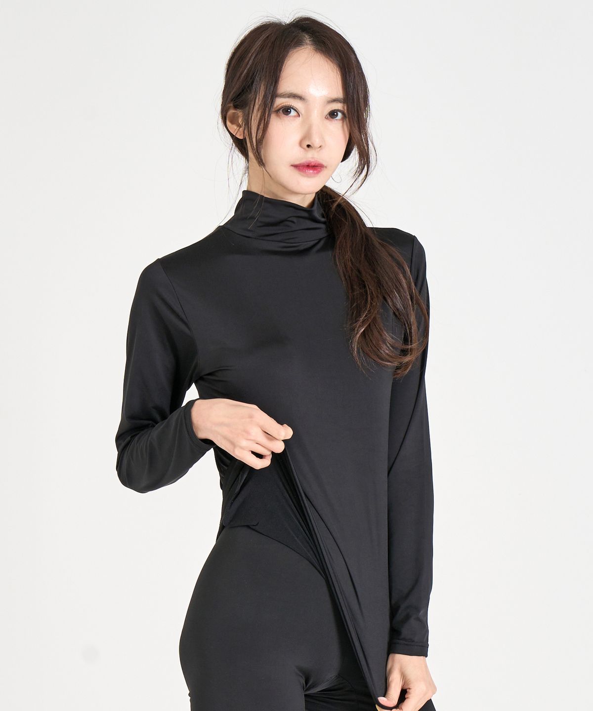 에이원(AONE) 여성 발열 기모 목폴라 내의 상의 (99005)