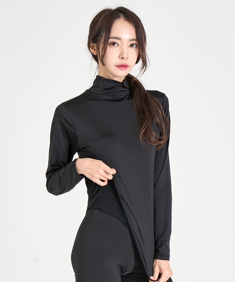 여성 발열 기모 목폴라 내의 상의 (99005)