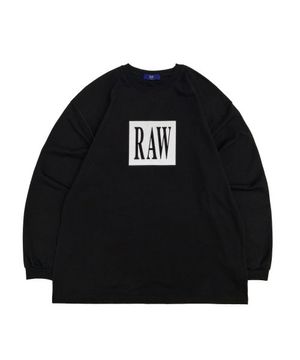RAW 박스로고 롱슬리브 (블랙)