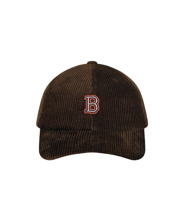 B Emblem Corduroy Cap (BROWN)
