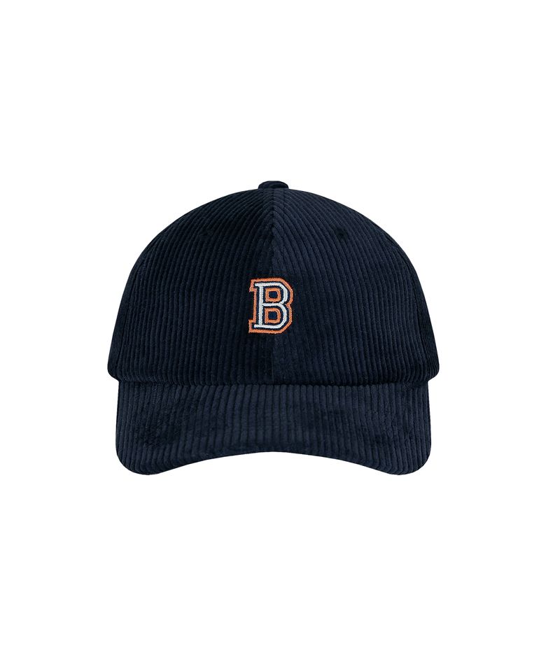 B Emblem Corduroy Cap (Navy)