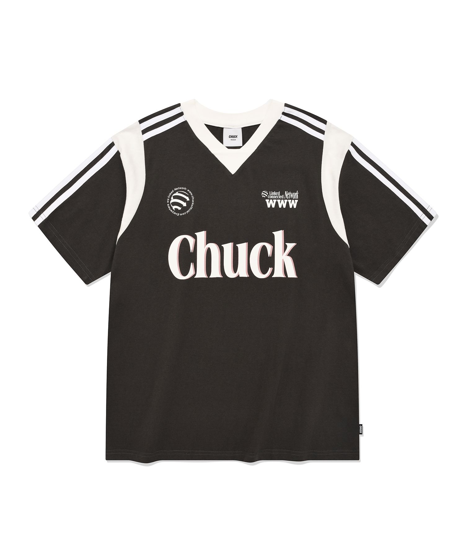 ★韓国の人気★【CHUCK】★Uniform V-Neck T-Shir.t★関税込★ MUSINSA公式 | CHUCK Uniform V-neck Short Sleeve T-shirt (Blue)