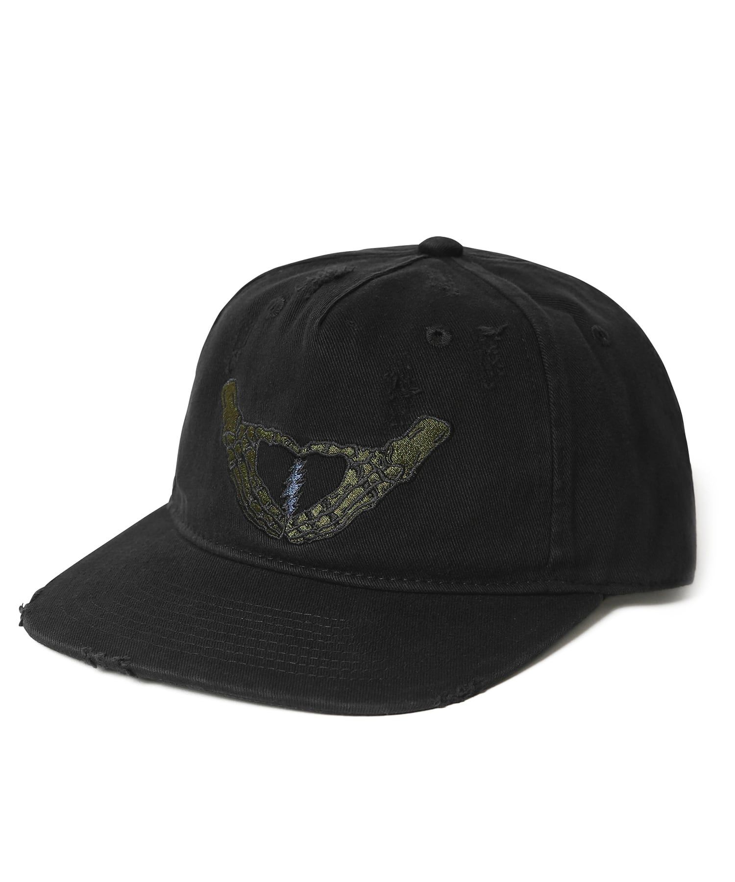 MUSINSA | thisisneverthat® GD Heart Skeleton Hands Cap Off Black