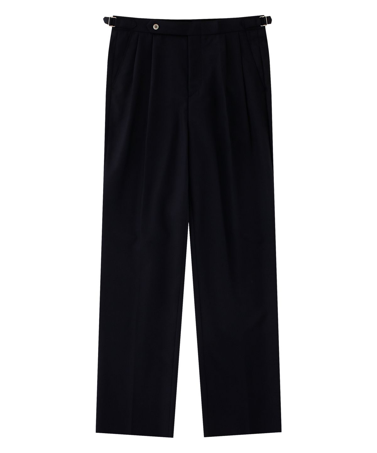 벨리프(BELLIEF) Tropical Wool soft adjust 2Pleats relaxed Trousers (Navy)