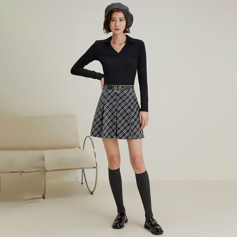 LS_Vintage A-line pleated skirt