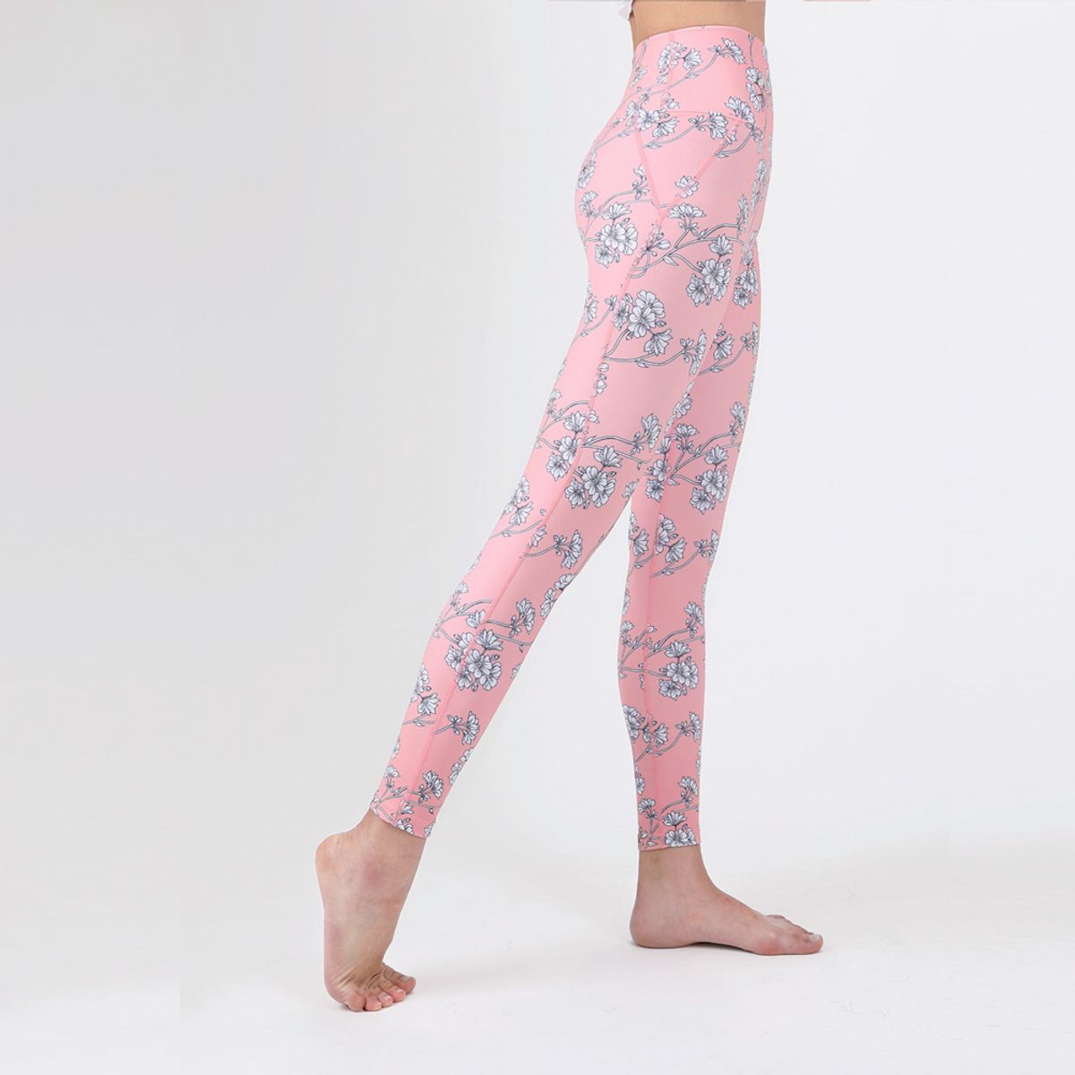 엠씨엔스포츠(MCNSPORTS) MELLOW PINK LILAC 요가 레깅스 (8~9부 미디움 서포트 타입)