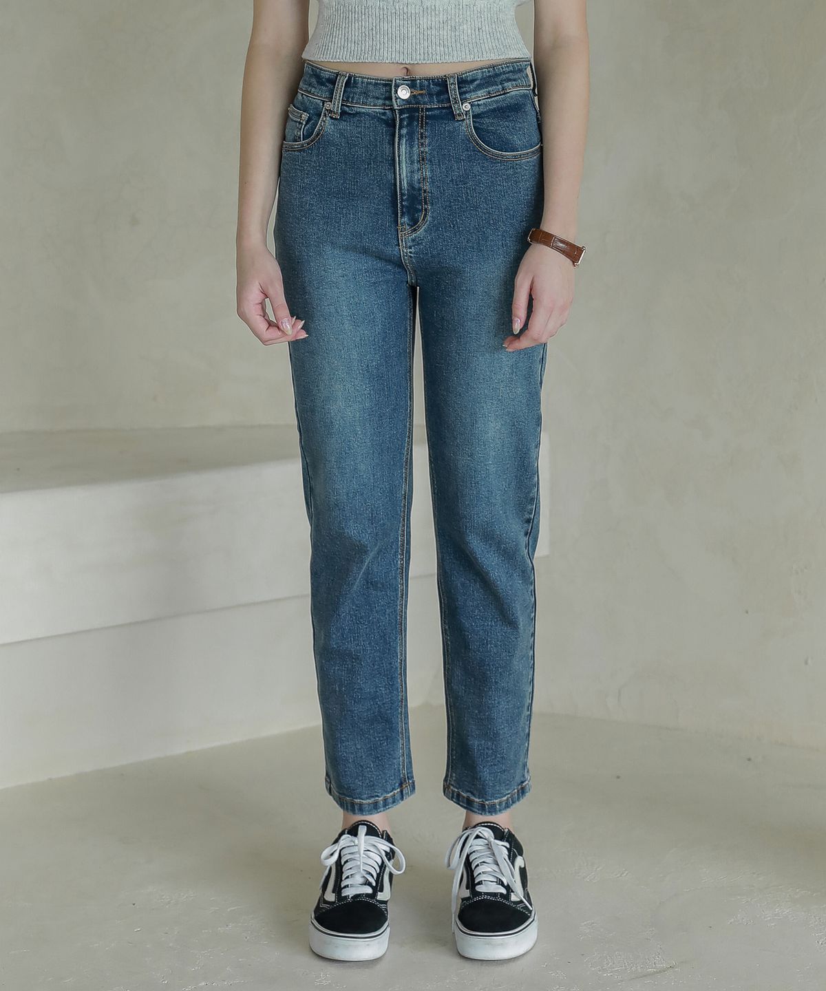 로시로우(LOSSYROW) Lossy  spandex boy-fit denim pants_washedblue