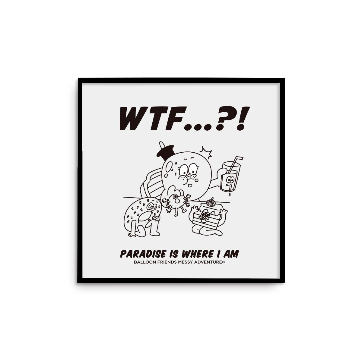 벌룬프렌즈(BALLOON FRIENDS) WTF 정사각 포스터