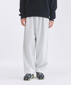 투턱 와이드 스웻 팬츠(화이트멜란지)