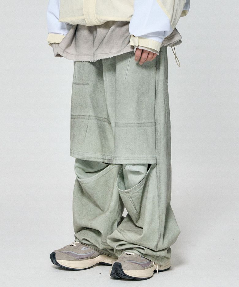 BIG BIKER PANTS, DIRTY IVORY