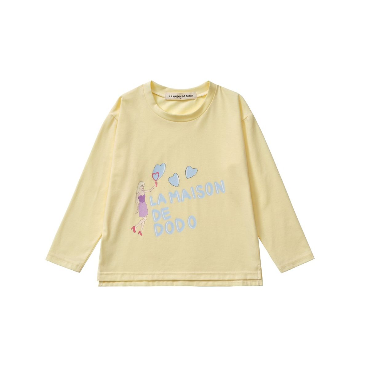 라메종드도도(LA MAISON DE DODO) Simply Dodo T-Shirt with Doll making Soap Bubbles (Lemon) 긴팔티셔츠