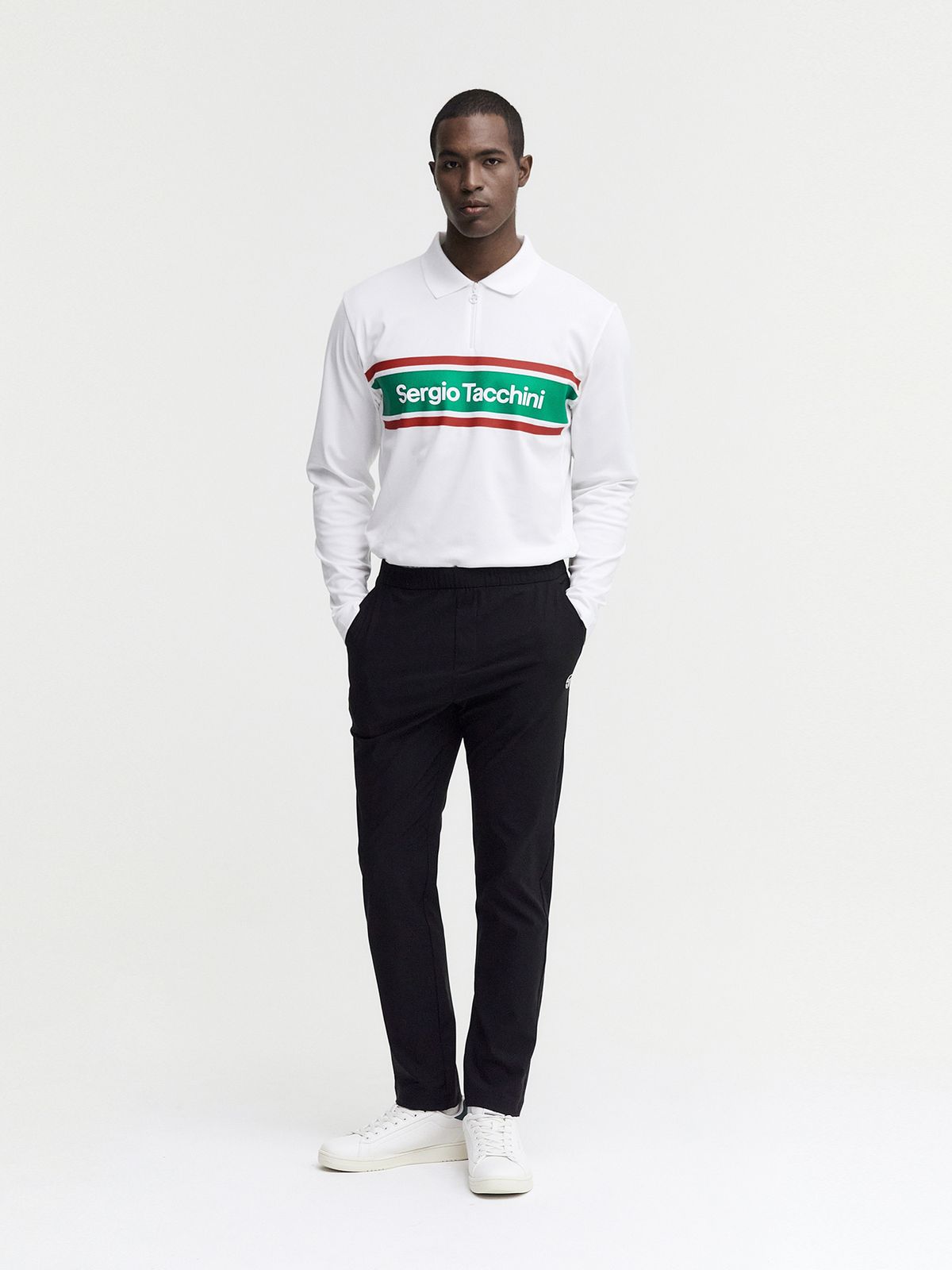 세르지오 타키니(SERGIO TACCHINI) M 에센셜 우븐 슬림핏 팬츠 (Black)