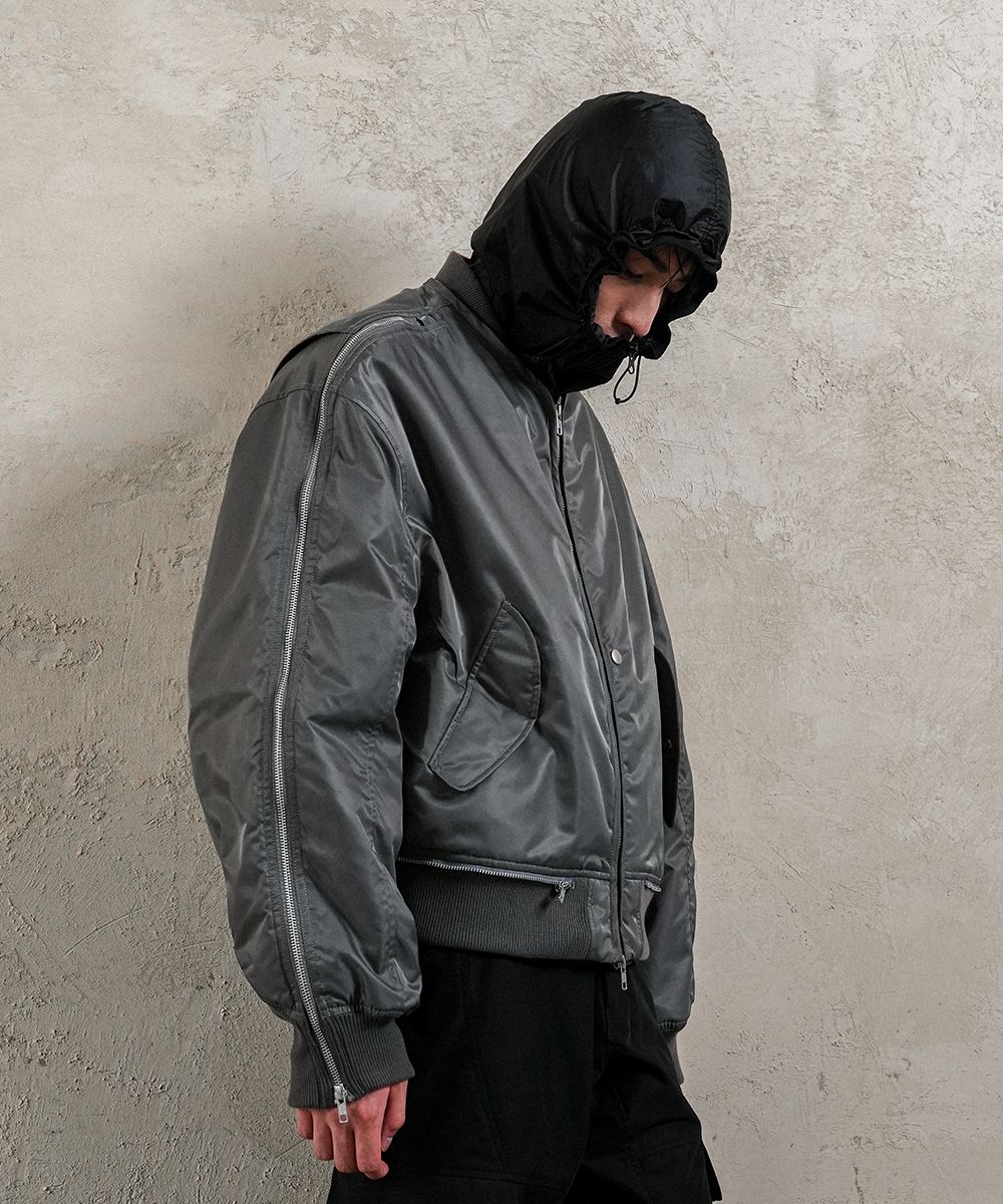 그레일즈(GRAILZ) MULTI ZIPPER MA-1 JACKET [KHAKI] - 사이즈 & 후기