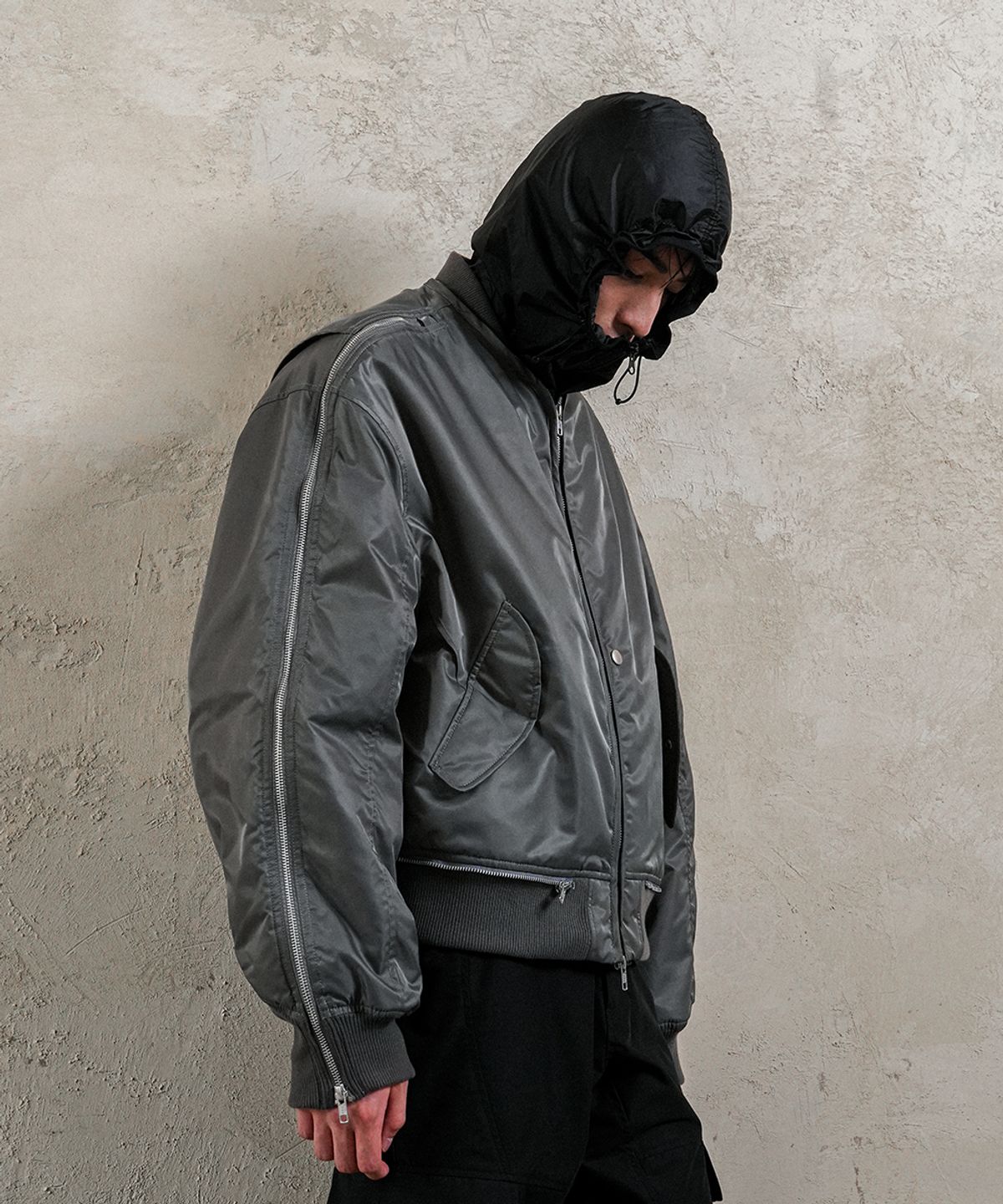 그레일즈(GRAILZ) MULTI ZIPPER MA-1 JACKET [KHAKI]