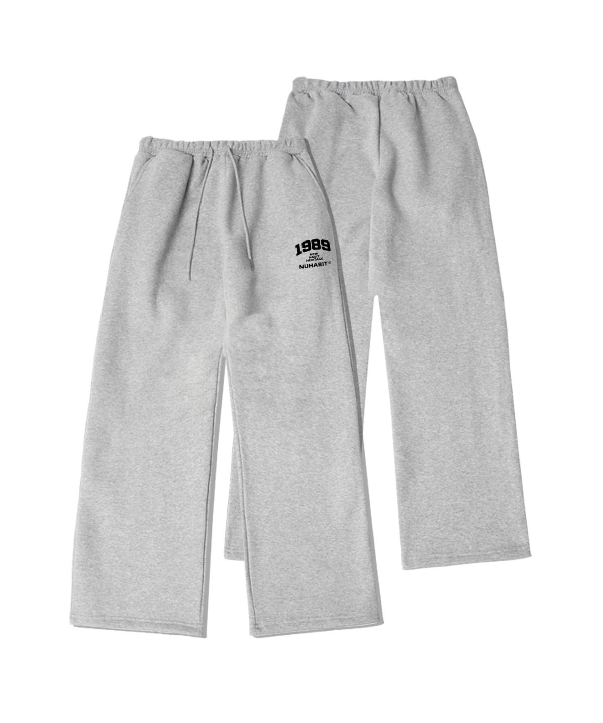 뉴해빗(NUHABIT) N/H NHH LOGO 와이드 기모 팬츠_그레이 (GWP4-2NH1130)