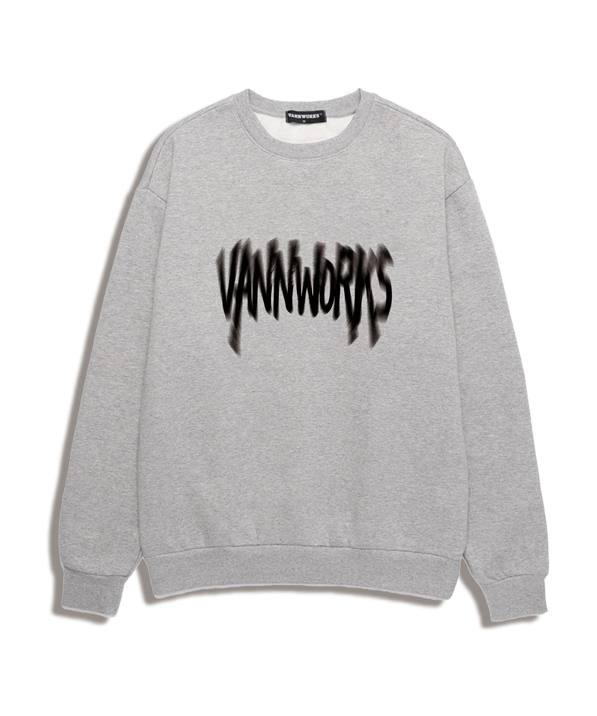 밴웍스(VANNWORKS) VAGUE LOGO 오버핏 맨투맨 (VLS0022) 멜란지그레이