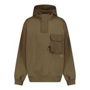 [SPECLIFE] Woven Mix Hoodie Brown