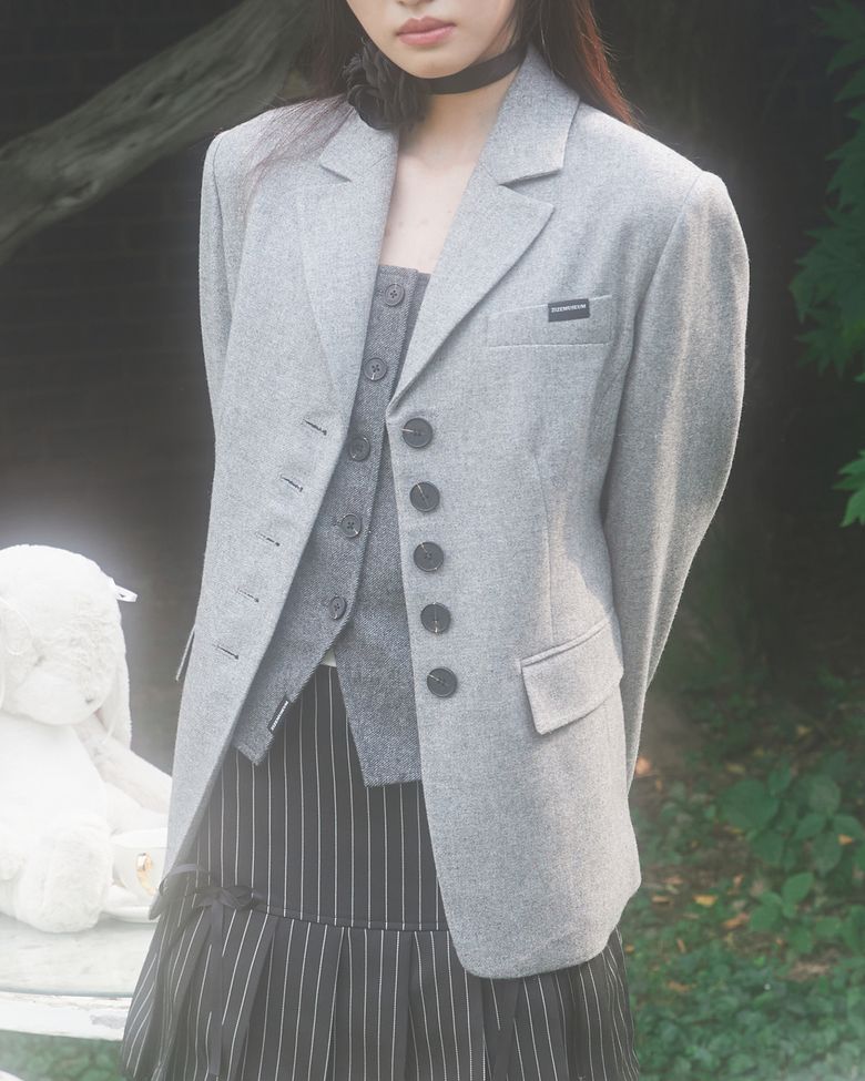 CLASSIC RIBBON JACKET (GRAY)