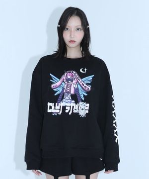 0 6 안드로이드 스웨트 셔츠 - 블랙