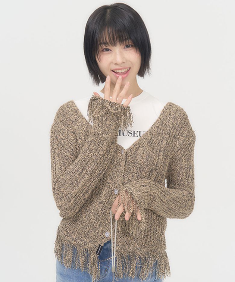 MIX KNIT CARDIGAN (BEIGE)