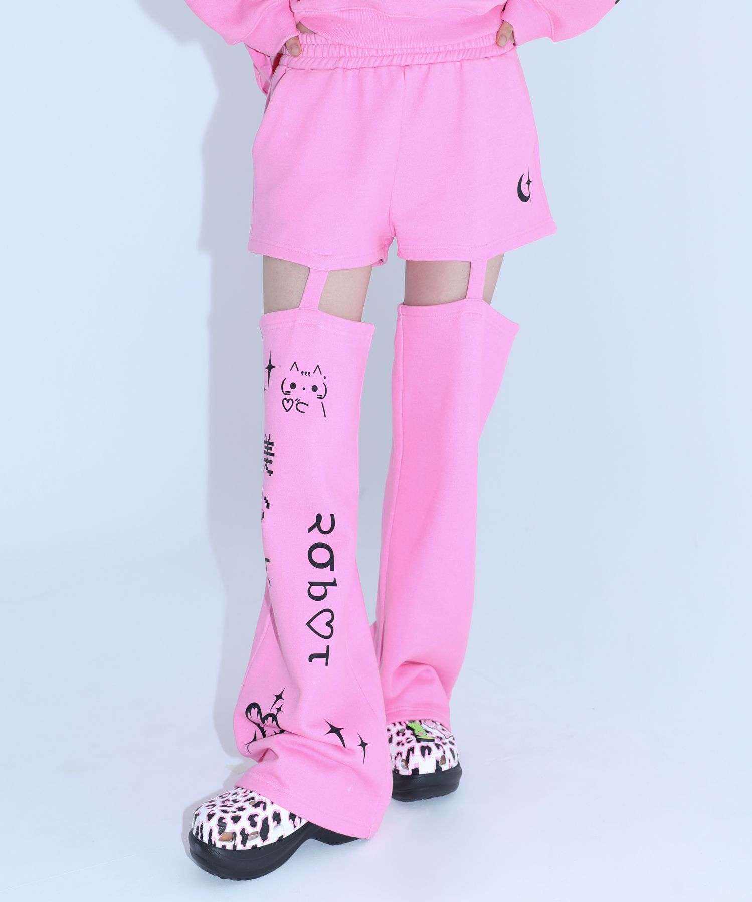 ★2023FW新作★CLUT STUDIO★0 7 cut out emoji pants ☆2023FW新作☆CLUT STUDIO☆0 7 cut out emoji pants