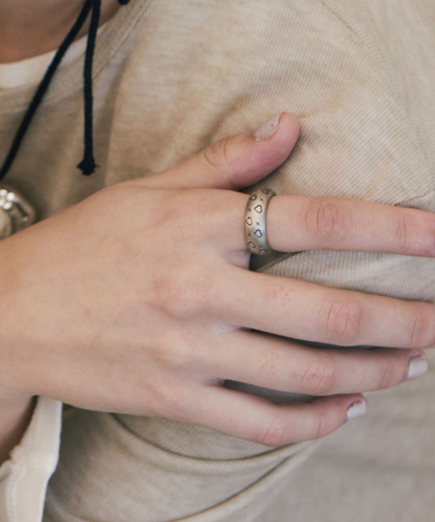 指輪・リング Third Movement Heart Symbol Ring BMY1118 MUSINSA | THIRD MOVEMENT Heart Symbol Ring - Antique Silver