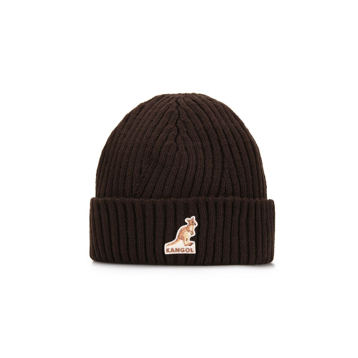 캉골(KANGOL) 패치 로고 비니 3673 브라운