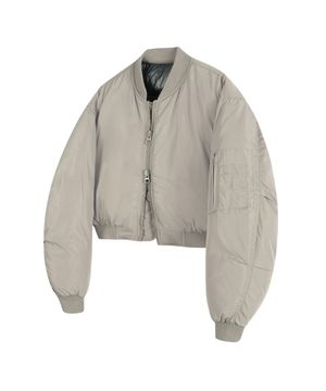 85-VIVA021 [2-way] ma-1 크롭 숏패딩 베이지