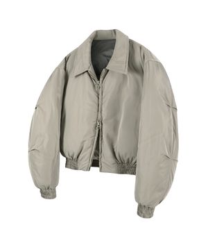 85-VIVA022 [2-way] 카라 크롭 숏패딩 베이지